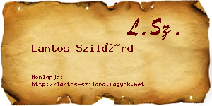 Lantos Szilárd névjegykártya