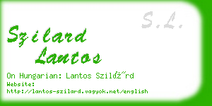 szilard lantos business card